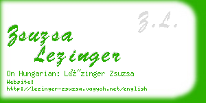 zsuzsa lezinger business card